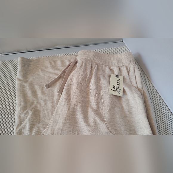 Terra & Sky Women’s Size 4X (28W-30W) Plus Size Knit Pant Oatmeal Heather - Picture 4 of 6